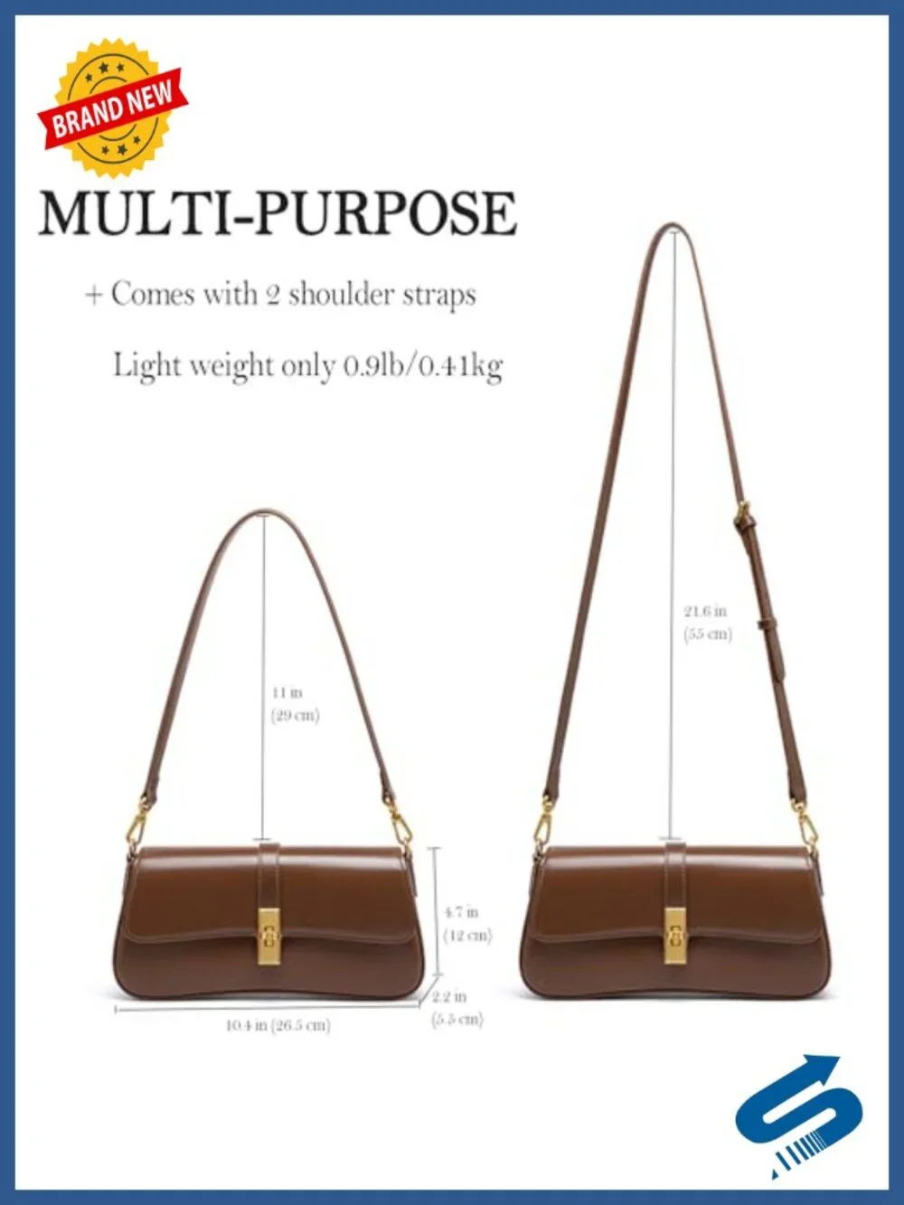 Genuine Leather Hobo Evening Bag Underarm Shoulder Bag Lightweight